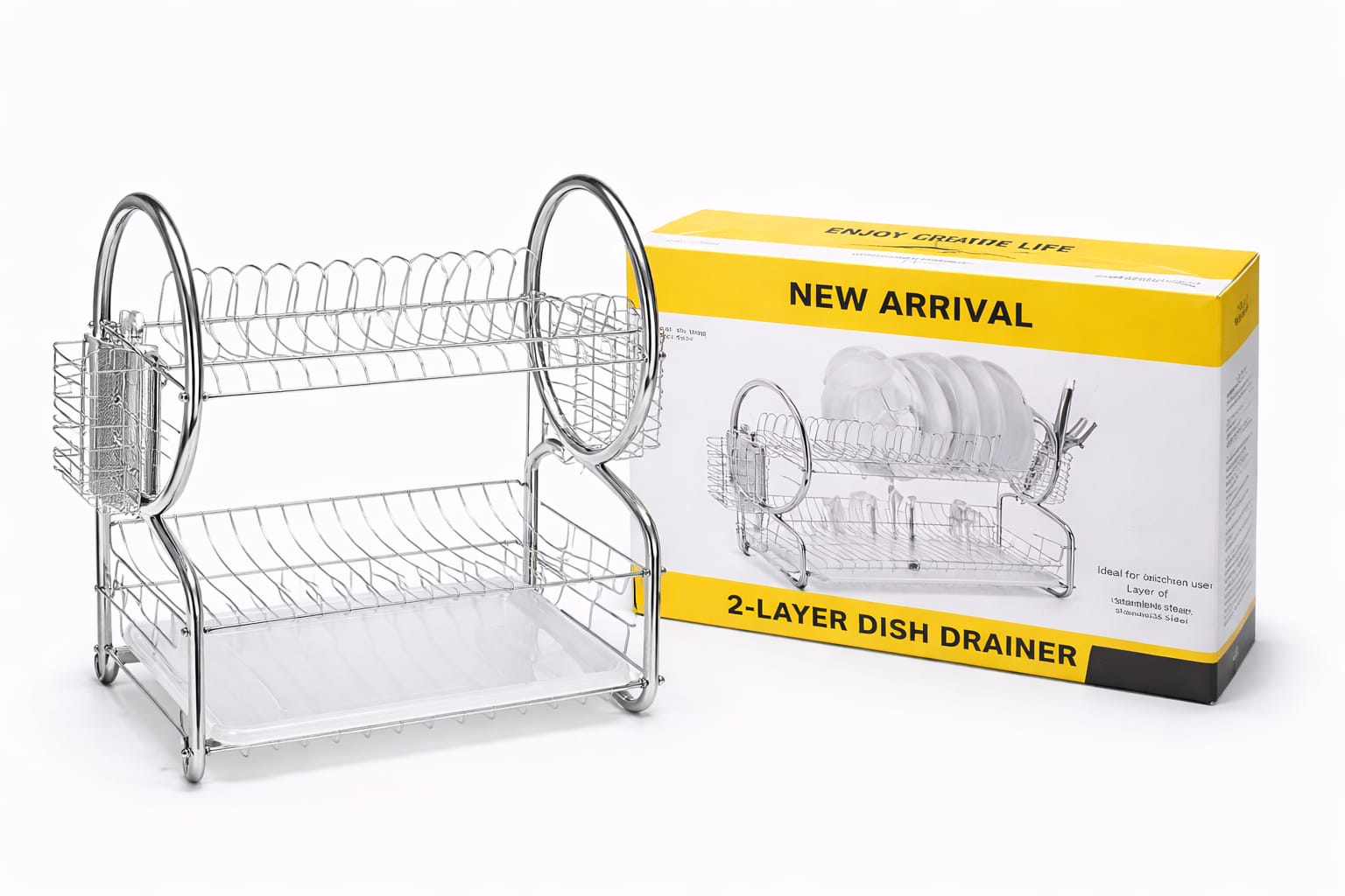 Geschirrabtropfgestell 2 Ebenen Edelstahl